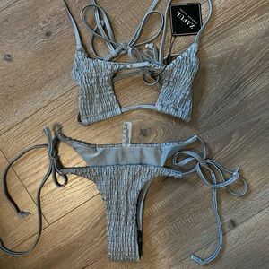 Zaful grey keyhole bikini